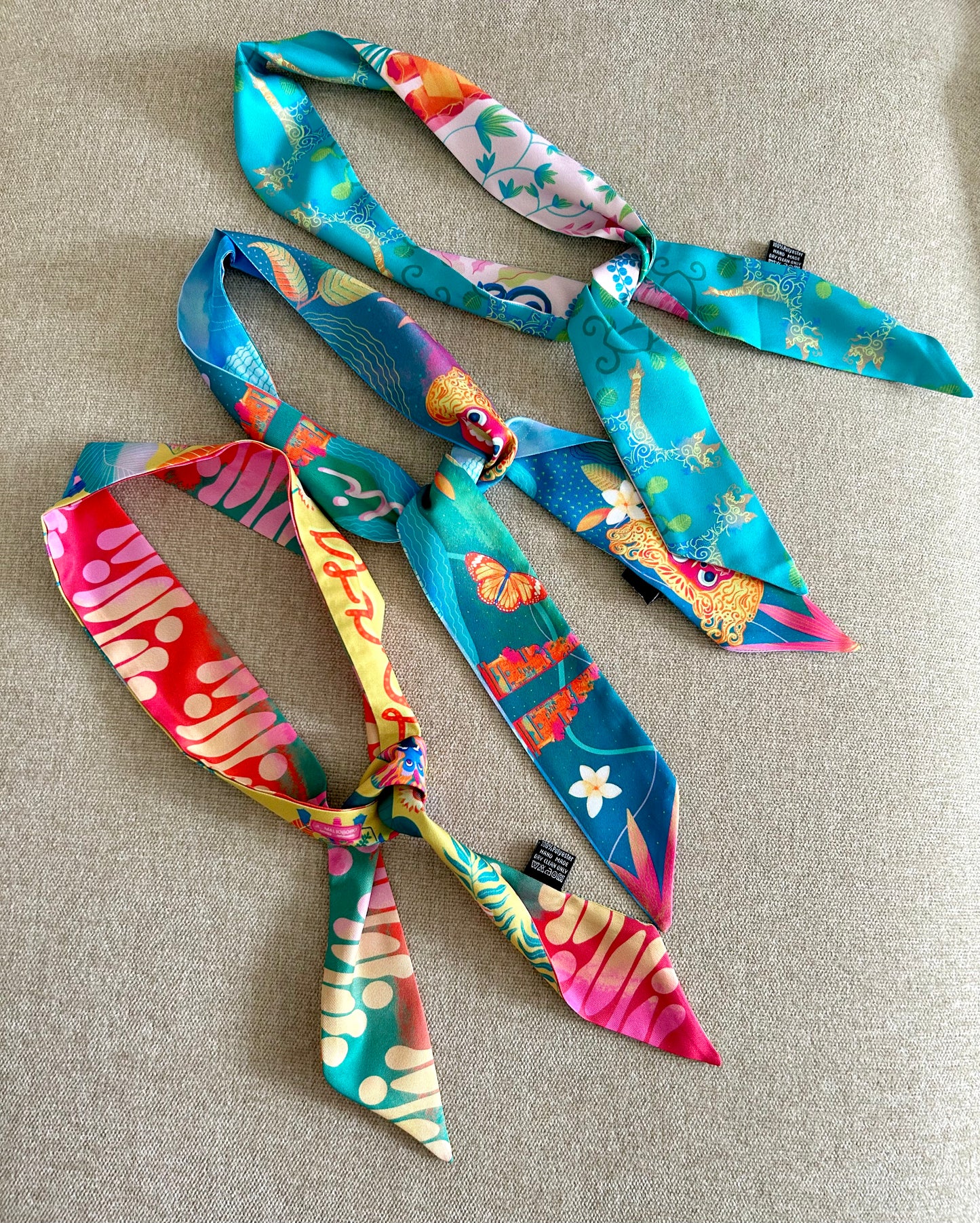 Bali Twilly – Artistic Polytwill Scarf (100 x 5 cm)