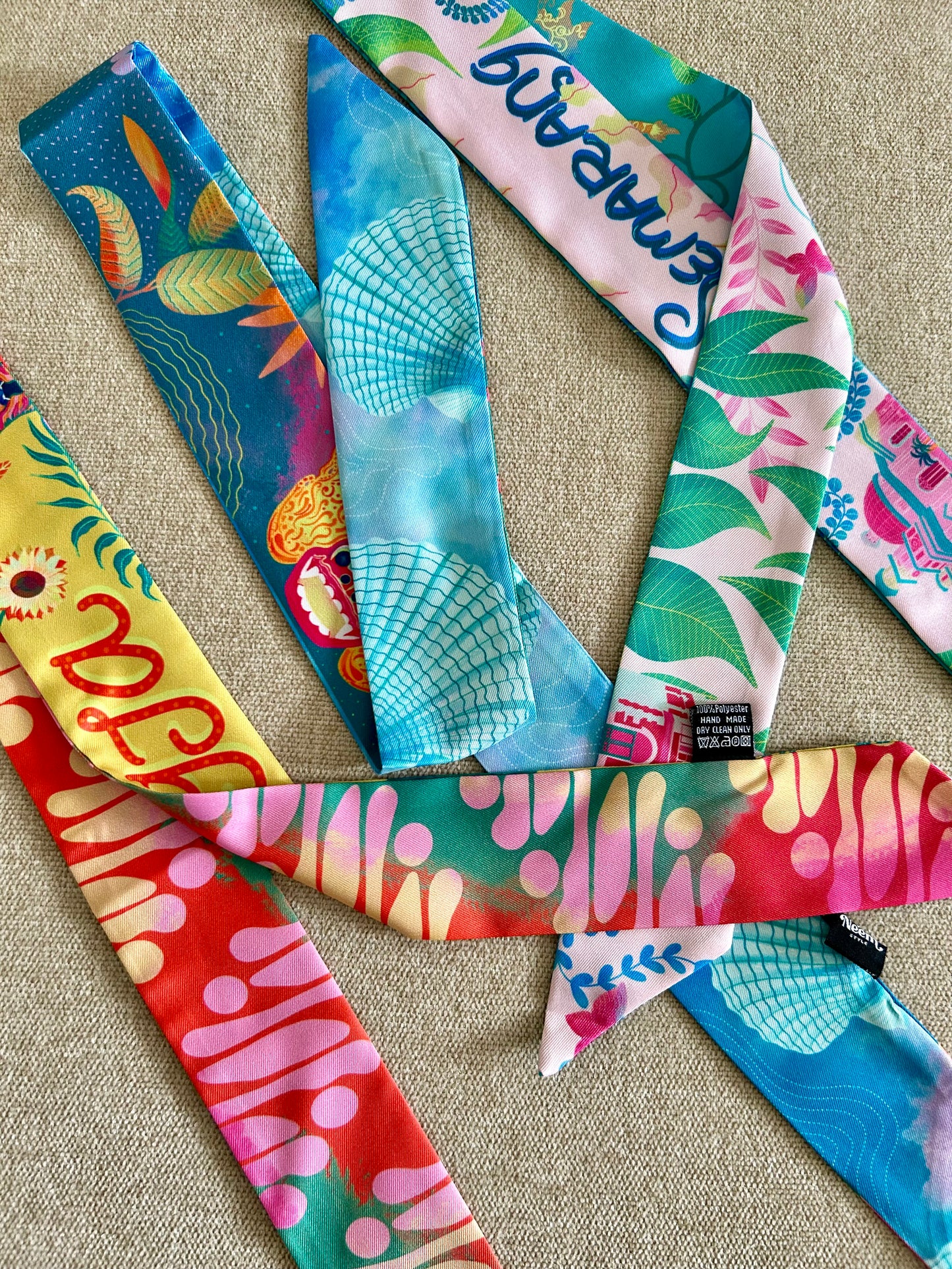 Bali Twilly – Artistic Polytwill Scarf (100 x 5 cm)