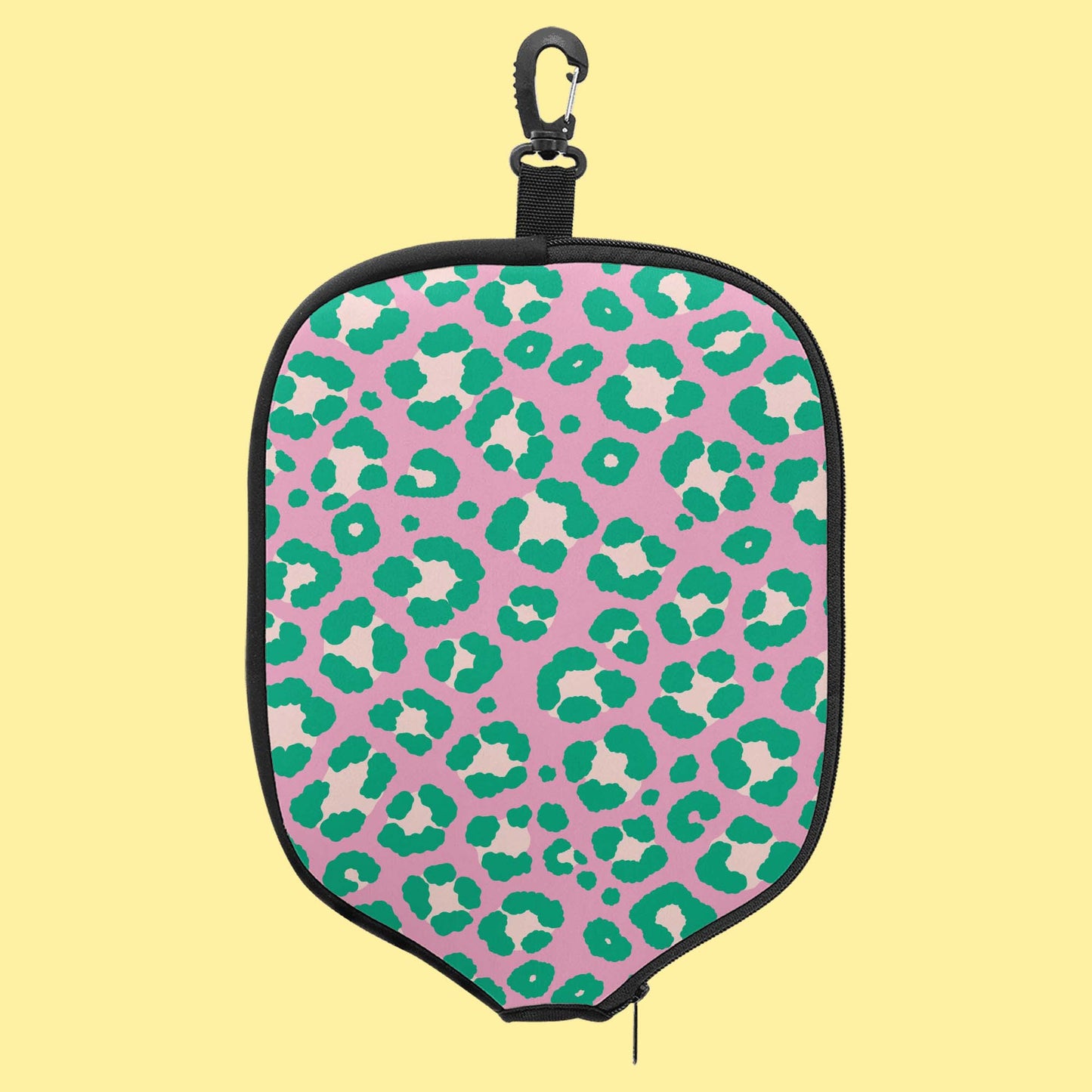 Pink Cheetah Pickleball Paddle Cover – Animal Print Paddle Case – Hand Drawn Pickleball Gift for Women Players
