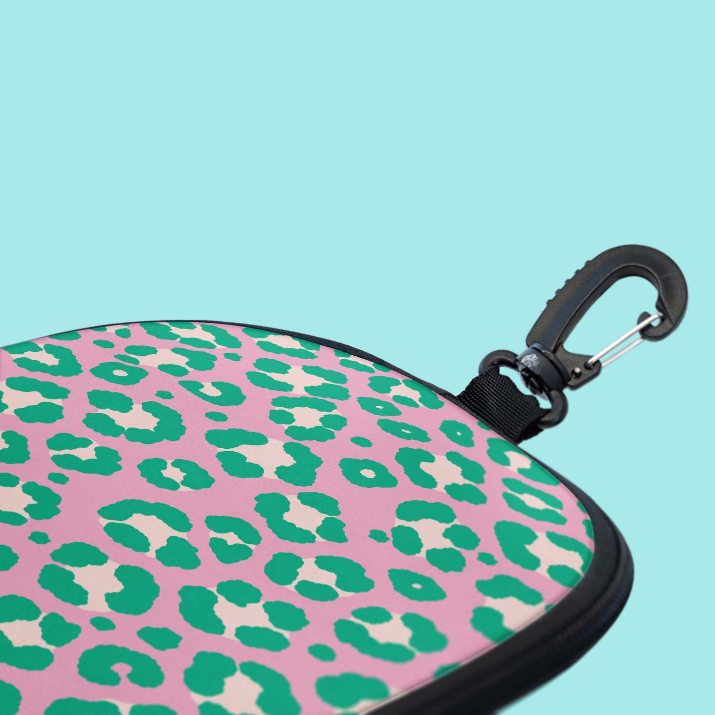 Pink Cheetah Pickleball Paddle Cover – Animal Print Paddle Case – Hand Drawn Pickleball Gift for Women Players