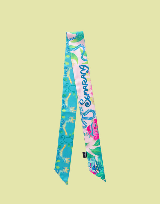 Semarang Twilly – Elegant Polytwill Scarf (100 x 5 cm)
