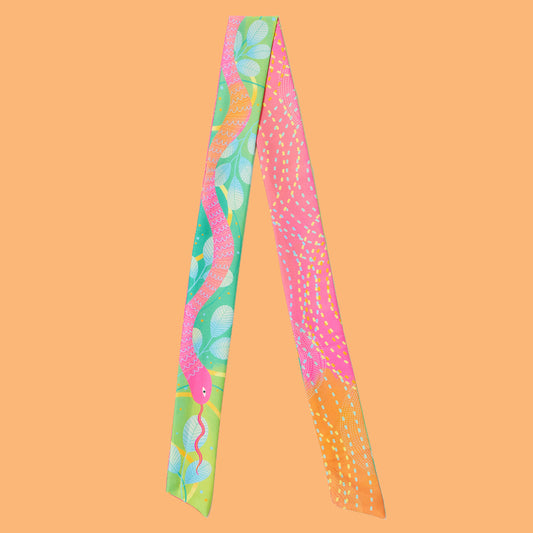 Magical Snake - Elegant Polytwill Scarf (100 x 5 cm)