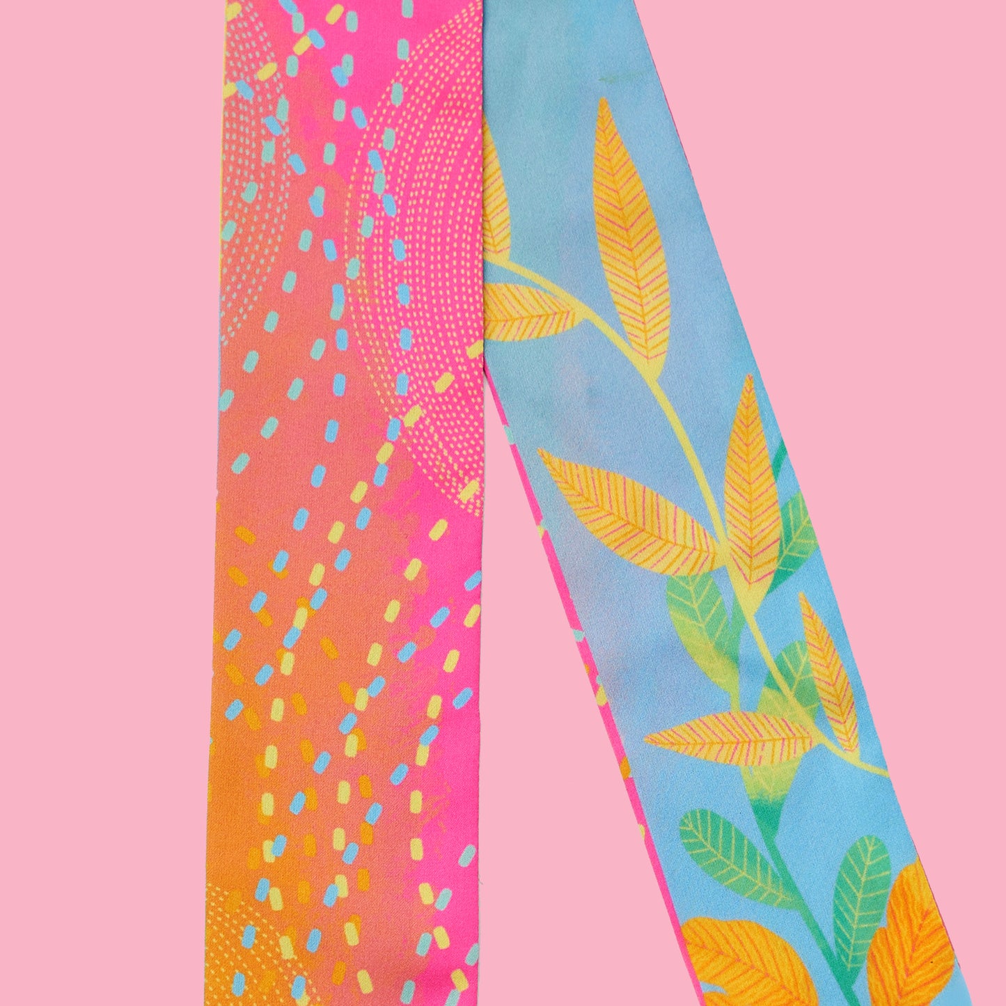 Butterfly Garden Twilly — Elegant Polytwill Scarf (100 x 5 cm)